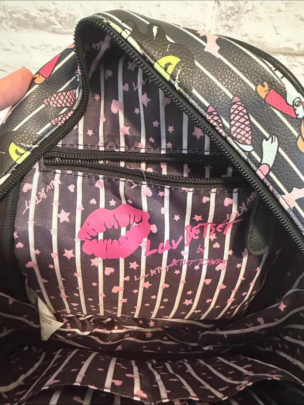 BETSEY JOHNSON Halloween Characters Purse Backpack Unique and Rare! So Cute!